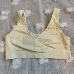 Auden Unlined Seamless Nursing Bralette - Cream Size L